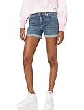 Amazon Essentials Damen Jeansshorts In Schmaler Passform Mit Mittelhohem Bund, 10 cm, Vintage...