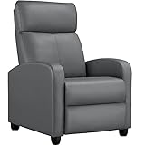 Yaheetech Relaxsessel Fernsehsessel Ruhesessel mit Liege-Funktion und Verstellbarer Beinablage...