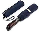 Balios® Regenschirm Mit Echtem Holzgriff -Optional | Auf Zu Automatik | Sturmfest & Windsicher |...