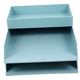 LOORGVEL Großer Stapelbarer Schreibtisch Organizer aus Abs Multifunktionaler Bürobedarf mit...
