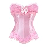 Korsett Damen Vollbrust Corsage Bauchweg Corset Top Gothic Vintage Corsagen Übergrößen Floral...