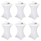 6er-Set Stretch Stehtisch Husse für Bistrotisch Ø 80-85 cm Elegante,Verstärkung im...
