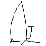 Outsunny Hängesessel-Halterung, 190 cm, Halterung für Schaukel mit Seitentisch, max. Belastung 120...