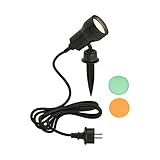 Briloner Leuchten Gartenleuchte, Wegeleuchte, 1 x LED GU10 3W 250lm, inkl. Farbfilter orange, grün,...