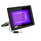 JVDDI wasserdichte Leuchtstofflampe Lila 395nm LED UV-Härtungslampe Ultraviolett-Flutlicht(30w)