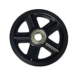 BUGUUYO Schwarze Verschleißfeste Verdickte Scheunentor laufrolle mit Lager Langlebiges Schiebetür...