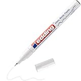 edding 780 Glanzlackmarker - weiß - 1 Lackmarker - extra-feine Rundspitze 0,8 mm - Lackstift für...