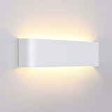 Lightess Wandlampe LED Innen Modern Wandleuchte Weiss Up Down Licht Wandbeleuchtung Warmweiss...