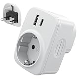 STAPERFO USB-Reisestecker Adapter Adattatore und Adapter Steckdosen, Steckdosenadapter England,...