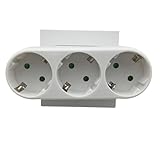 NEOVSUNY Mehrfachsteckdose 3-Fach Steckdosenadapter, 3 Schuko Steckdose Kindersicherung,...