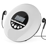 Louttary Tragbarer CD-Player, MP3-Player, mit Stereo-Kopfhörer und Bluetooth-Ausgang, CD-Player mit...