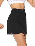 iClosam Tennisrock Damen mit Hose Sportskort 2 in 1 Hoher Taille Hosenrock mit Innenshorts Dehnbar...