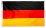 XXL Deutschland Flagge Groß 240 x 150 cm Deutscher Unterstützer Flaggen UV Fade Resistant mit...