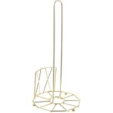 Mikikit Küchenrollenhalter aus Metall mit Durchbrochenem Muster und Stabilem Stand Vertikaler...