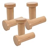 Ipetboom 6 Stück Holz Wandhaken mit Schrauben Flexible Anordnung Dekorative Garderobenhaken für...