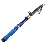 Kompakte und leichte Teleskop-Angelrute, perfekt für Outdoor-Angeln (1 m, blau)