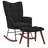 MOONAIRY Schaukelstuhl mit Hocker, Sessel Wohnzimmer, Schaukelsessel, Stillsessel, Schwingsessel, Tv...