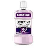 LISTERINE Total Extra Mild (500 ml), schützende Mundspülung ohne Alkohol gegen Karies mit 6 in 1...