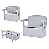 LIFEZEAL 3 in 1 Kinderbank, Holz Kindersitzbank mit Stauraum & Armlehenen, Sitztruhe Kinder inkl....