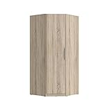 FORTE CADIXO Eckschrank 95, Eckkleiderschrank Skandinavisch Drehtürenschrank, 1-türig mit...