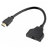 LIFKICH Video Splitter Kabel Eingang Ausgänge Verteiler Adapter für Player Projektor Spielkonsole...