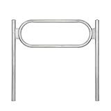 TRUTZHOLM Fahrradanlehnbügel 115 x 124 cm mit Mittelrahmen Stahl feuerverzinkt Ø 60 mm zum...