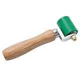 Silikon-Handdruckrolle für Hochtemperatur-PVC-Schweißarbeiten mit ergonomischem Holzgriff (grün)