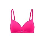 PUMA Damen Soft Padded Bra, Neon Pink, 85B EU