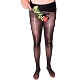 BEFASY Herren Sexy 8D Ultradünn Öl Glänzend Nahtlose Strumpfhose Seidig Strumpfhose mit Etui,...