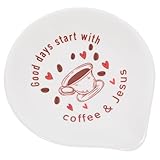 FIXOSHEE Keramik Löffelablage mit Hohem Rand Küchenlöffelhalter für Kaffee und Suppenlöffel...