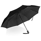 Villkin Regenschirm sturmfest mit Auf-Zu-Automatik - robuster und hochwertiger Regenschirm in...