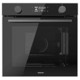 Cecotec Einbau-Backofen Pyrolyse 73L Bolero Hexa P526000 Glass Black A. 2800W, 9 Funktionen,...