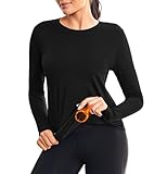 PINSPARK Sportshirt Damen Fleece Sport T-Shirt Winter Outdoor Fitness Yoga Tops