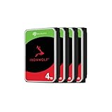 Seagate 4er-Pack IronWolf 4TB interne Festplatte, NAS HDD, 3.5 Zoll, 5400 U/Min, CMR, 256 MB Cache,...