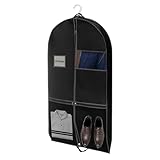 Kleidersack für Anzüge & Mäntel (1 Stück) - Tragbare Kleidertasche mit Hängehaken, ideal für...