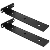 HAMPPLIES 2 Stück Schwarze Dreieck Regalträger mit Hochtemperaturbeschichtung Wandmontage...