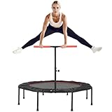 LIFERUN Mini Trampolin Indoor Erwachsene Ø128cm, Fitness Trampoline Klein,Jump Rebounder...