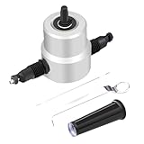 HOMSFOU Doppelkopf Metallblechschneider Aufsatz für Bohrmaschine Robuster Nibbler Cutter für...