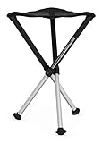 Walkstool - Modell Comfort - Schwarz und Silber - 3-Beiniger Klapphocker aus Aluminium - Sitzhöhe...
