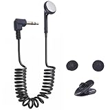 Einseiten -Mono -Ohrhörer - 3,5 mm Audio -Ohrhörer, einziehbares Draht -Headset | Deep Bass High...