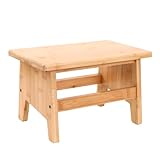 Balama Fußbank, Bambus, Stabiler Tritthocker, Kinderhocker, Bad Hocker, 33 x 21 x20 cm, bis 100 kg,...