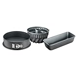 Original Kaiser La Forme Backformen Backset 3-tlg, mit Springform (Flachboden), Gugelhupf Backform,...