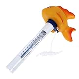 Homoyoyo Schwimmendes Poolthermometer aus Kunststoff Goldfischform mit Skala für Innen und...