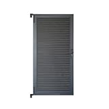 Home Deluxe WPC Gartentor CALLATOR PREMIUM Horizontale Paneele - 80 x 180 cm | Gartentor, WPC...