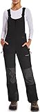 DAFENP Damen Skihose Latzhose Wasserdicht Softshellhose Overall Winter Warm Gefüttert Schneehose...