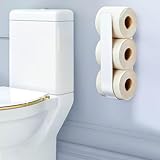 YYBO Toilettenpapier Aufbewahrung Ohne Bohren, Toilettenpapierhalter Weiß, Klopapier Aufbewahrung...