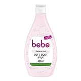 bebe Soft Body Milk (400 ml), schnell einziehende Bodylotion mit Jojobaöl & Panthenol für trockene...
