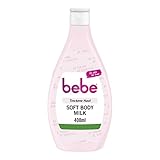 bebe Soft Body Milk (400 ml), schnell einziehende Bodylotion mit Jojobaöl & Panthenol für trockene...