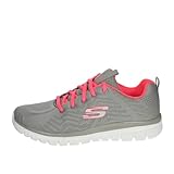 Skechers Damen Graceful-get Connected-12615 Sneakers, Gray Mesh Coral Trim, 40 EU