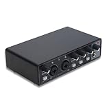 JUFUM Professionelle Audio-Schnittstelle Soundkarte Phantomspeisung E-Gitarre Sound Mixer Mischpult...